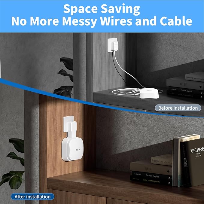 Outlet Wall Mount Holder for eero Pro 6e/Pro 6 Mesh Wi-Fi System, Built-in - Image 4