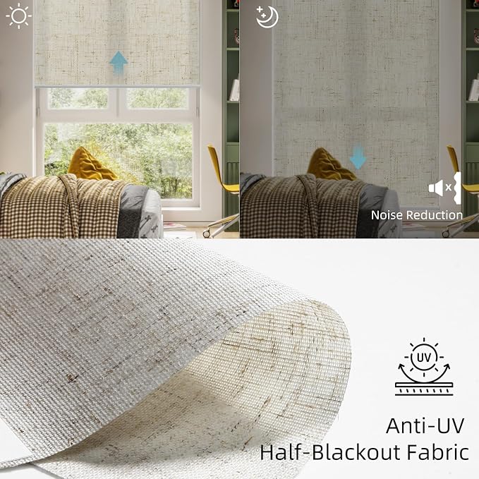 SmartWings Motorized Light Filtering Shades, Work - Image 6