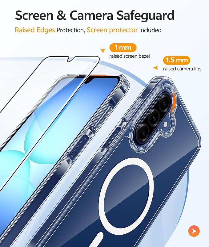FNTCASE for Galaxy A17/A16 5G Phone Case: for Samsung A17 Cases Anti Yellowing - Image 4