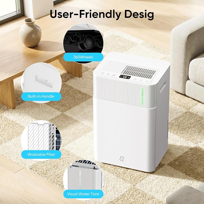 HUMILABS 50 Pints Dehumidifier for Home, 4500 Sq. Ft Dehumidifier for Basement - Image 8