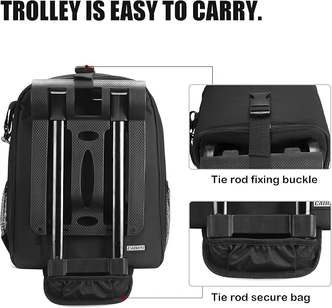 Cwatcun Camera Backpack Trolley Case Bag - Image 7