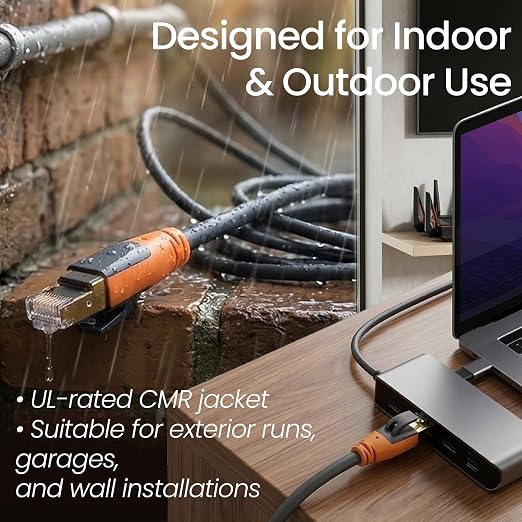 Cat 8 Ethernet Cable 40ft, High Speed LAN Cables 40Gbps 2000MHz Shielded - Image 10