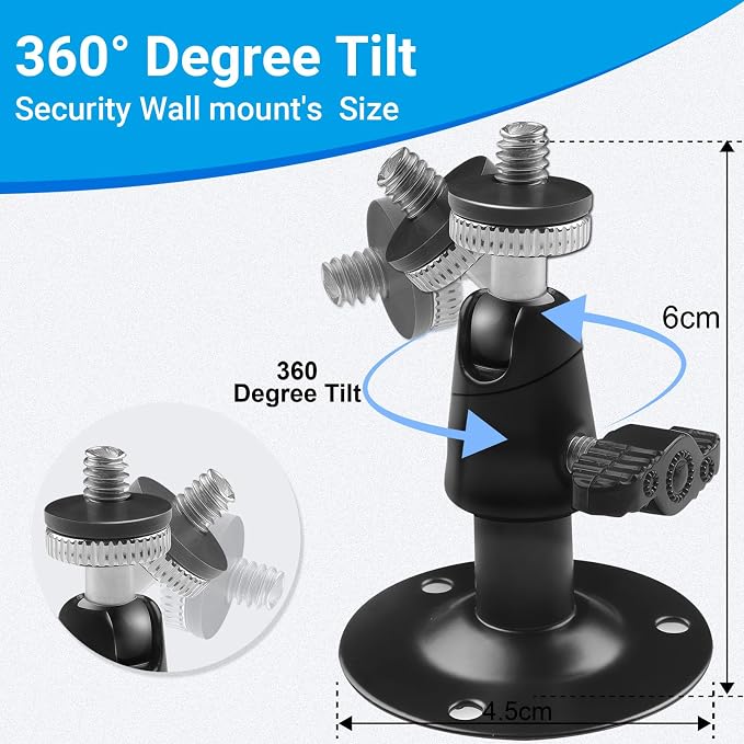 Security Wall Mount 5 Pcs Metal Outdoor Indoor Camera Bracket Mount - Image 6