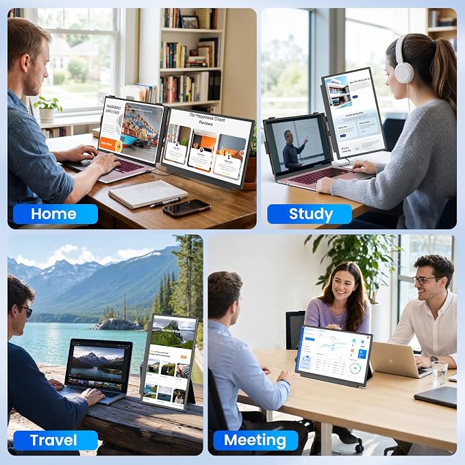Redalf 15.6" Laptop Screen Extender, FHD 1080P Portable Monitor, Detachable and - Image 6