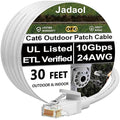 Jadaol Cat 6 Ethernet Cable 30ft, Outdoor&Indoor, 10Gbps Support Cat8/7 Network by Jadaol