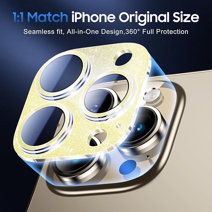 UniqueMe 3 Packs Compatible for iPhone 14 Pro Max/iPhone 14 Pro Camera Lens - Image 4
