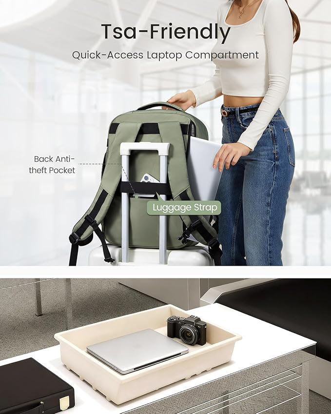 LOVEVOOK 50L Travel Backpack for Women Men, Airline Approved Carry On Luggage - Image 6