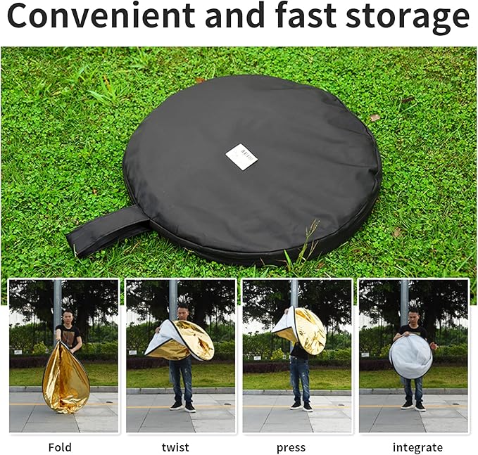 Godox 35"x47"/90x120cm Collapsible Photography Light Reflector, 5-in-1 Oval - Image 8