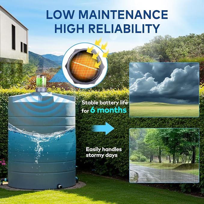 WiFi Solar Tank Level Monitor, briidea Water Oil Tank Level Sensor - Image 4