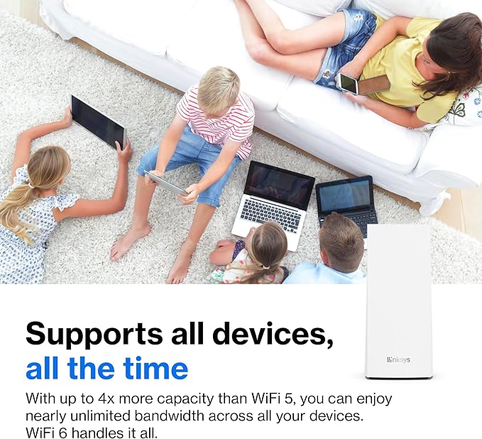 Linksys AX4200 Smart Mesh Wi-Fi 6 Router Whole Home WiFi Mesh System, Tri-Band - Image 5