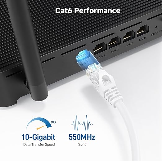 Cable Matters 10Gbps 5-Pack Snagless Cat 6 Ethernet Cable - 14ft - Image 3