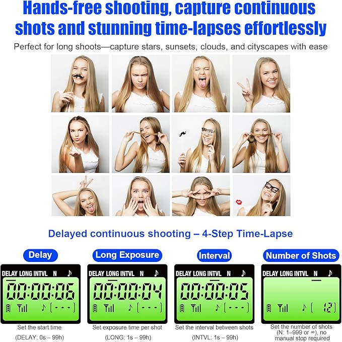 for Nikon Cameras Wireless Rechargeable Timer Shutter Release Remote Control - Image 5