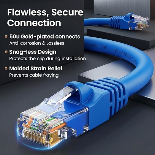 GEARit Cat 6 Ethernet Patch Cable 4 ft Blue - Image 4