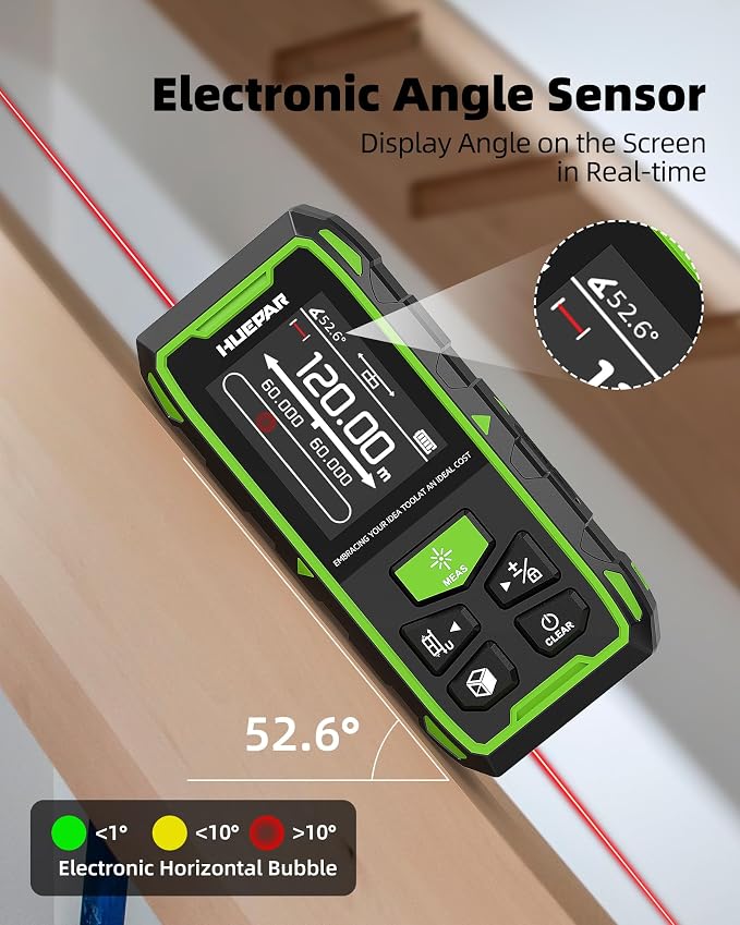 Huepar Professional Dual Laser Measuring Tool 393ft, 5 Years Warranty, - Image 6