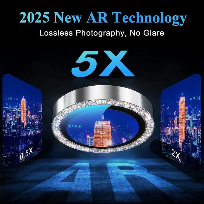 YWXTW Camera Lens Protector for iPhone 17 Pro/iPhone 17 Pro Max, Tempered Glass - Image 4