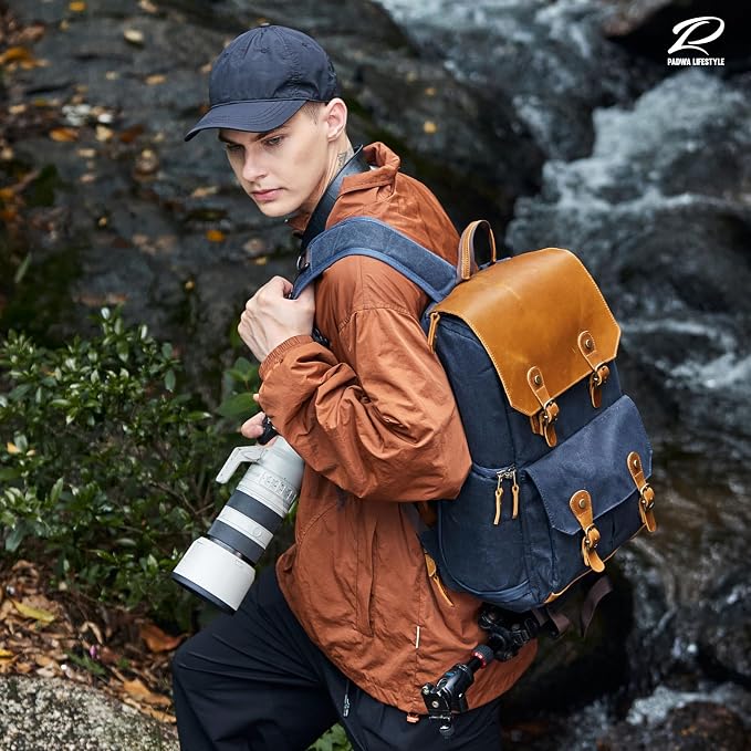Padwa Lifestyle Blue Camera Backpack - Image 2