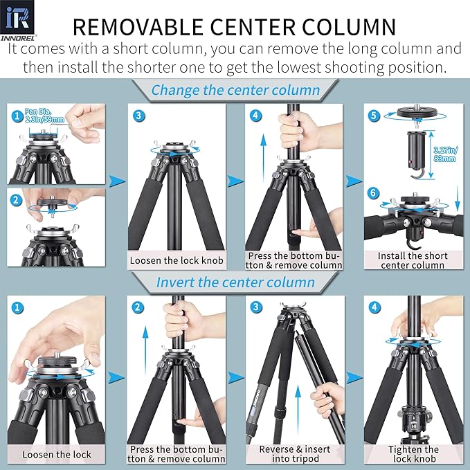 Carbon Fiber Tripod-INNOREL GT324C Professional Compact Portable Tripod - Image 6