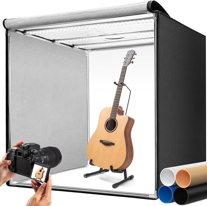 DUCLUS Light Box Photography 39×39 inch, 210 LED Large Photo Light Box by DUCLUS