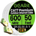 GEARit Cat7 Outdoor Ethernet Cable SFTP Shielded Foil Twisted Pair, Pure Copper by GEARit