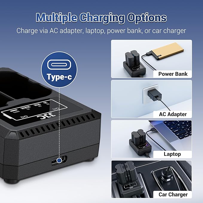 JJC DMW-BLG10 DMW-BLE9 Battery Charger USB Dual Slot - Image 5