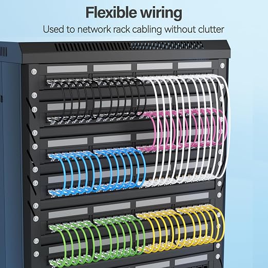 Cat6 Slim Patch Cables 2 Feet 10-Pack Black, Cat6a Patch Cables 10Gbps 550MHz - Image 6