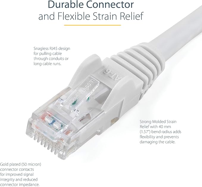 StarTech 3ft CAT6 Ethernet Cable - Image 3