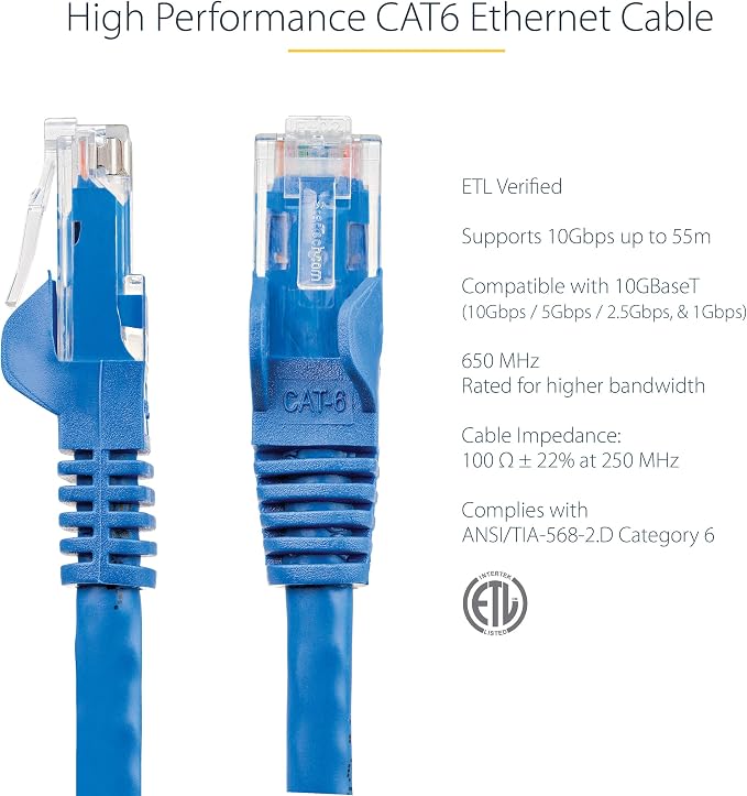 StarTech 6ft CAT6 Ethernet Cable - Image 2