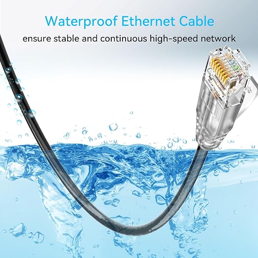 Cat6a Ethernet Cable Slim 75ft Outdoor&Indoor, 28AWG Pure Copper Cat6 Internet - Image 6