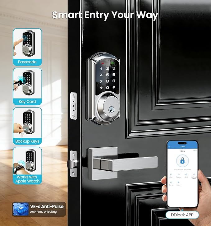 Veise VE06 Smart Deadbolt with App Control, Keyless Entry Smart Lock - Image 2