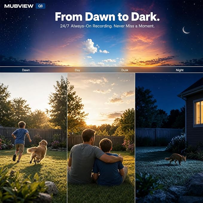 MUBVIEW 24/7 Continuous Recording Wireless Outdoor Security Camera, 2.4G WiFi - Image 2