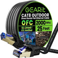 GEARit Cat 8 Outdoor Flat Ethernet Cable Direct Burial Rated LLDPE Jacket by GEARit