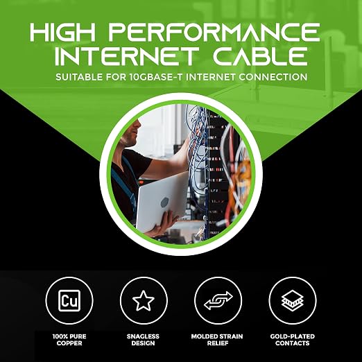 GEARit Cat 6 Ethernet Patch Cable 25 ft Blue - Image 2