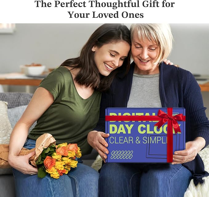 7'' Dementia Clock For Seniors, Large Display Digital Clock - Image 8