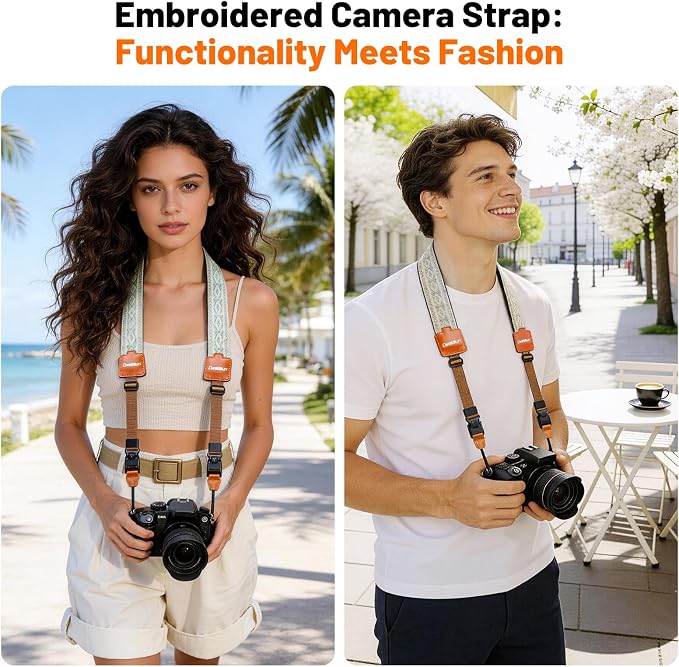 Cwatcun Bohemian Floral Camera Strap, Adjustable Crossbody DSLR Strap - Image 8