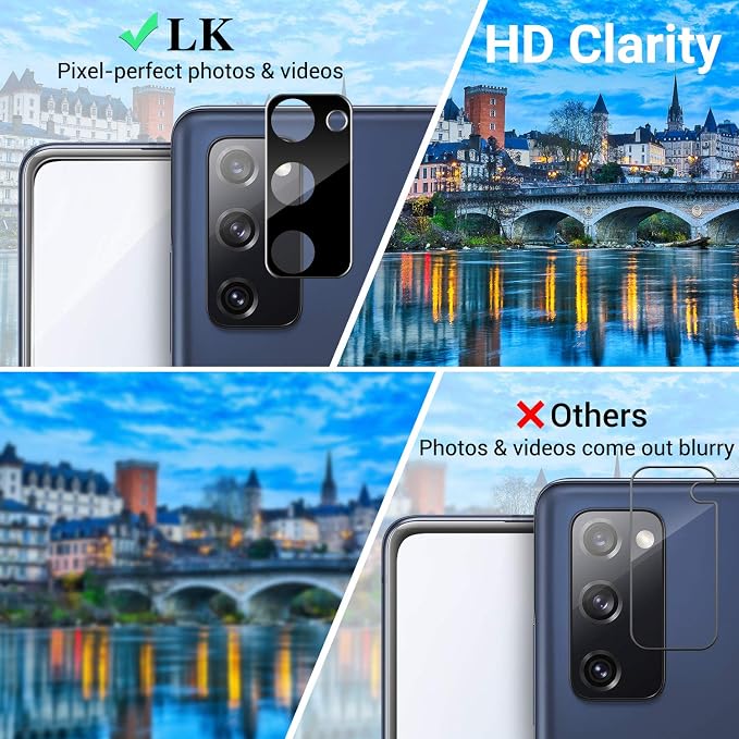 LK 3 Pack Samsung Galaxy S20 FE 5G Screen Protector+3 Pack Camera Lens Protector - Image 8