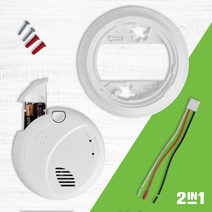First Alert SMCO100V-AC, Interconnect Hardwire Combination Smoke & Carbon - Image 3