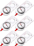 Gejoy 6 Pcs Orienteering Compass Bulk Portable Survival Compass Scout Learning by Unknown