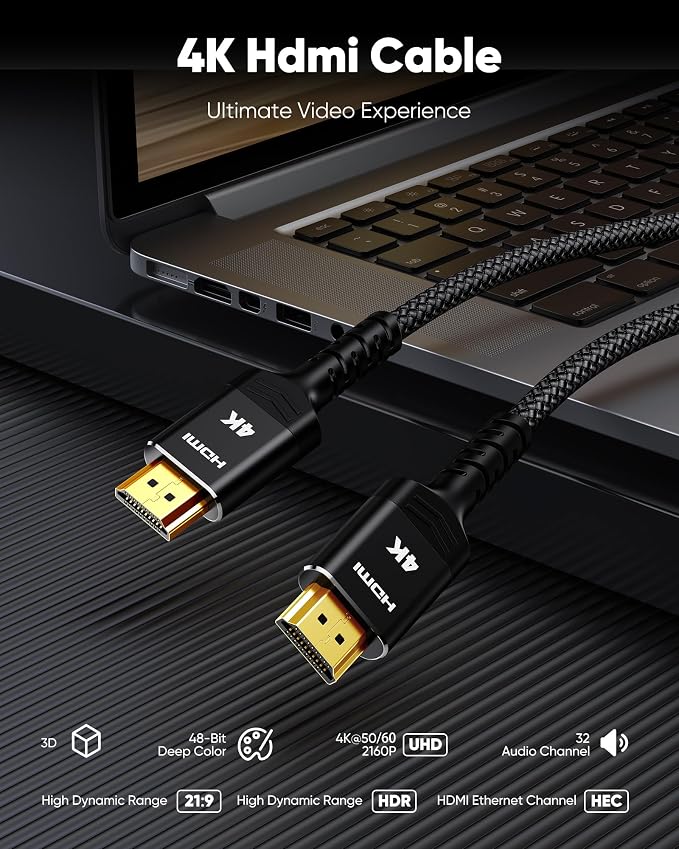 Highwings 4K HDMI Cable 6.6FT/2m - Image 4