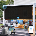 SmartWings Motorized Sun Shades Outdoor Patio Smart Blinds Remote Control Roll by SmartWings