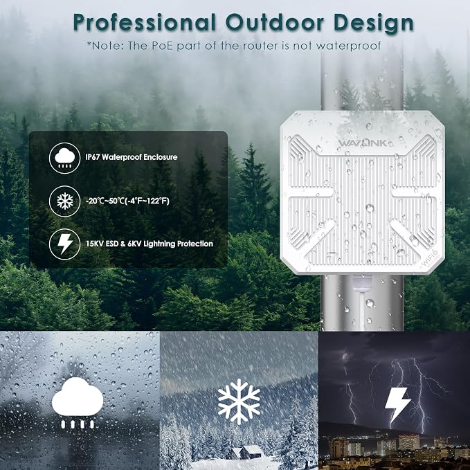 WAVLINK AX3000 Outdoor WiFi 6 Extender, Dual Band Long Range WiFi - Image 8