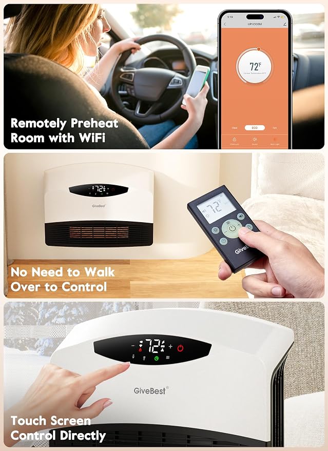 GiveBest Electric Wall Heater, 1500W Smart Wall Heater - Image 4