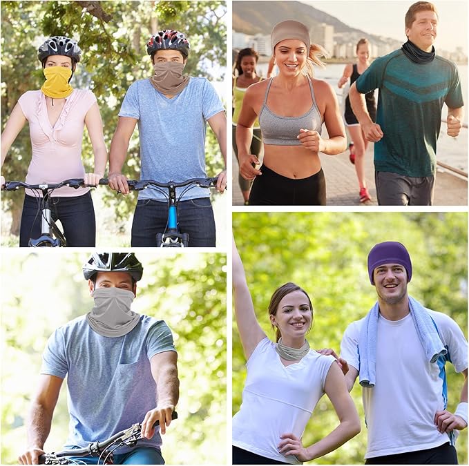 Geyoga 6 Pieces Summer UV Protection Cooling Neck Gaiter Face Clothing Neck - Image 6