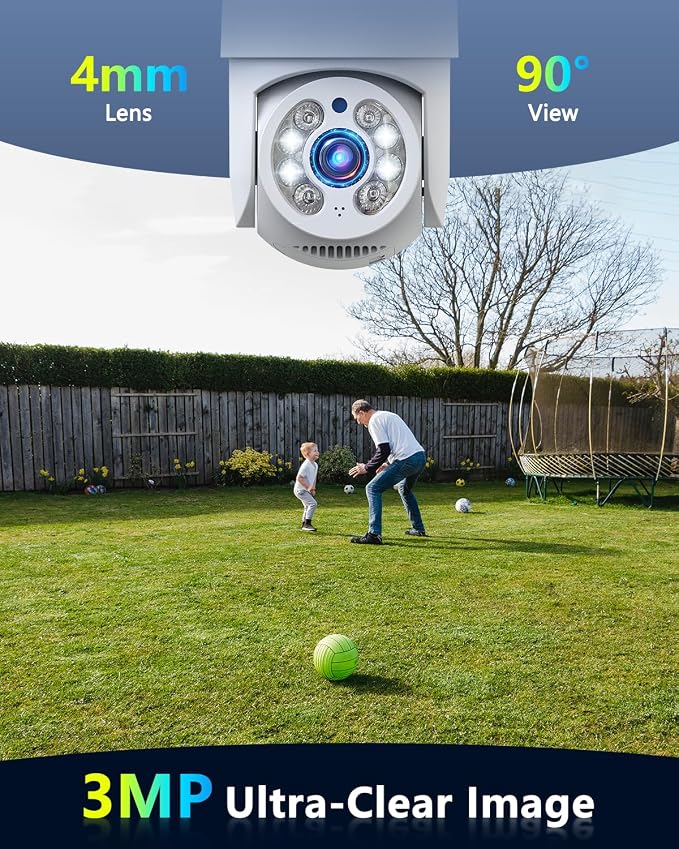 Outdoor WiFi Security Camera 3MP, PTZ Pan Tilt - Image 8