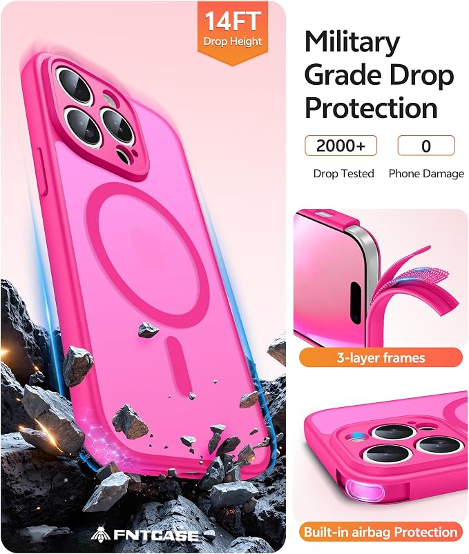FNTCASE for iPhone 14 Pro Case: Translucent Matte Cases - Image 5