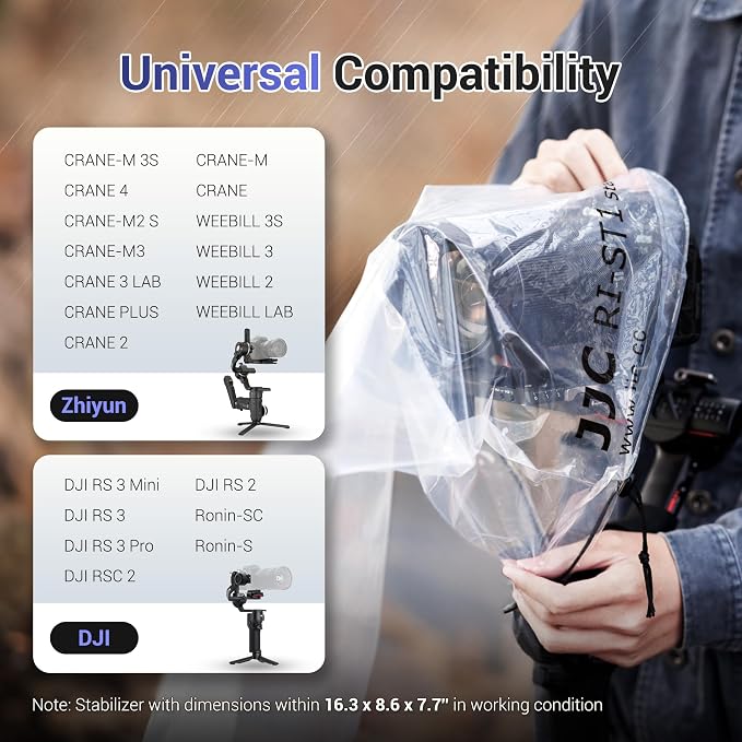 2Pack Clear Stabilizer Rain Cover, Gimbal Stabilizer - Image 2