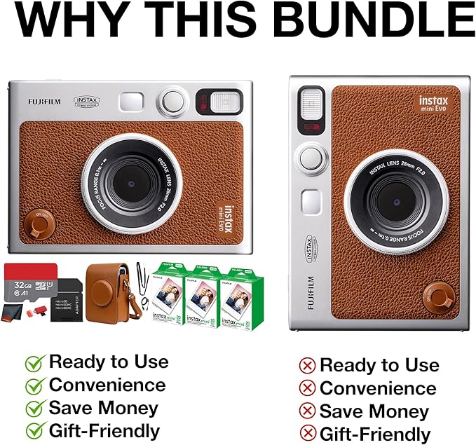 Fujifilm Instax Mini EVO Hybrid Instant Camera Bundle - Image 4