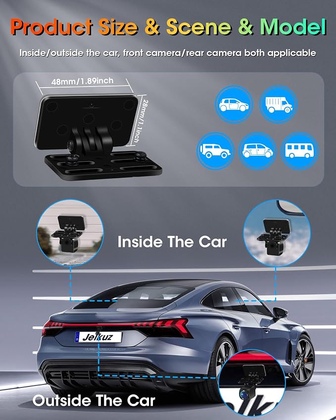 Rear Camera Holder Dash Cam Car Rear Camera Rear Window Bracket Backup Camera - Image 2