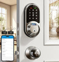 Veise RZ07C Smart Locks for Front Door, 2 Knob Handle Set, Fingerprint Keyless by Veise