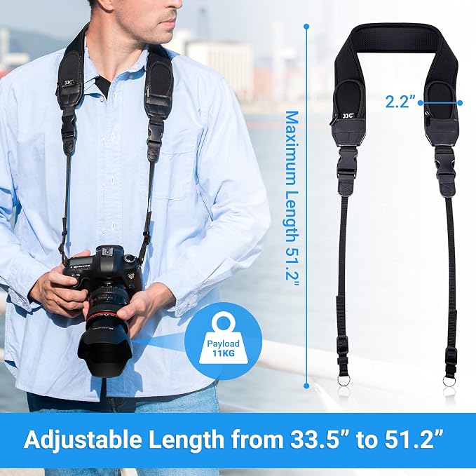 DSLR Camera Neck Strap, Soft Neoprene Shoulder Belt - Image 4