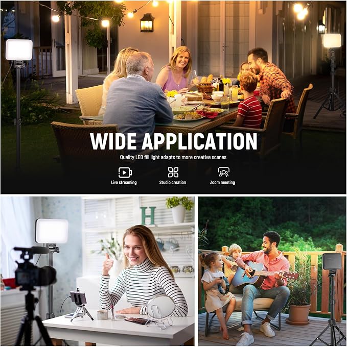 NEEWER Basics 2 Pack LED Video Light Panel Lighting Kit, Bi Color Dimmable - Image 7